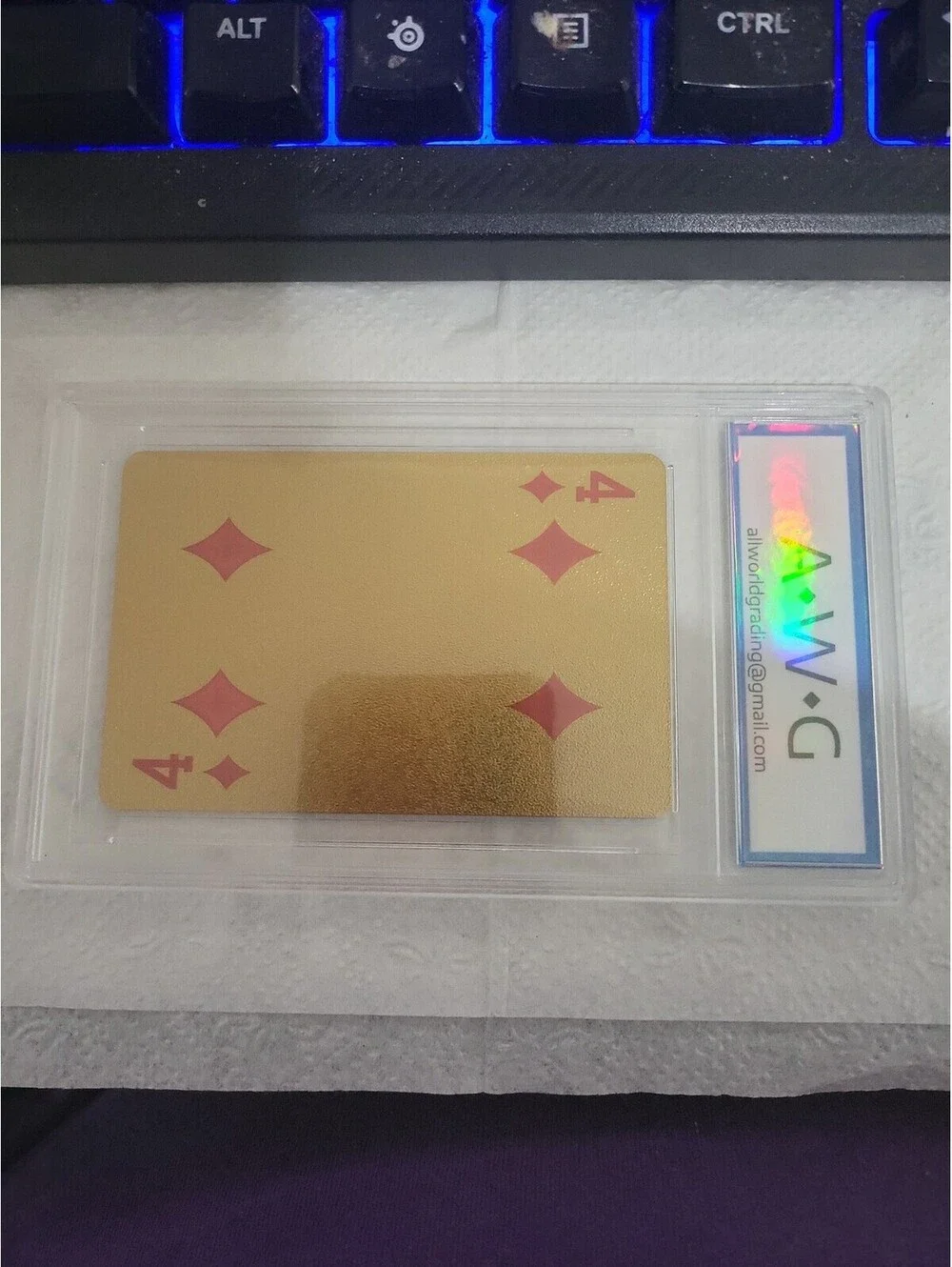 Donald Trump Foil Playing Card Graded Slab